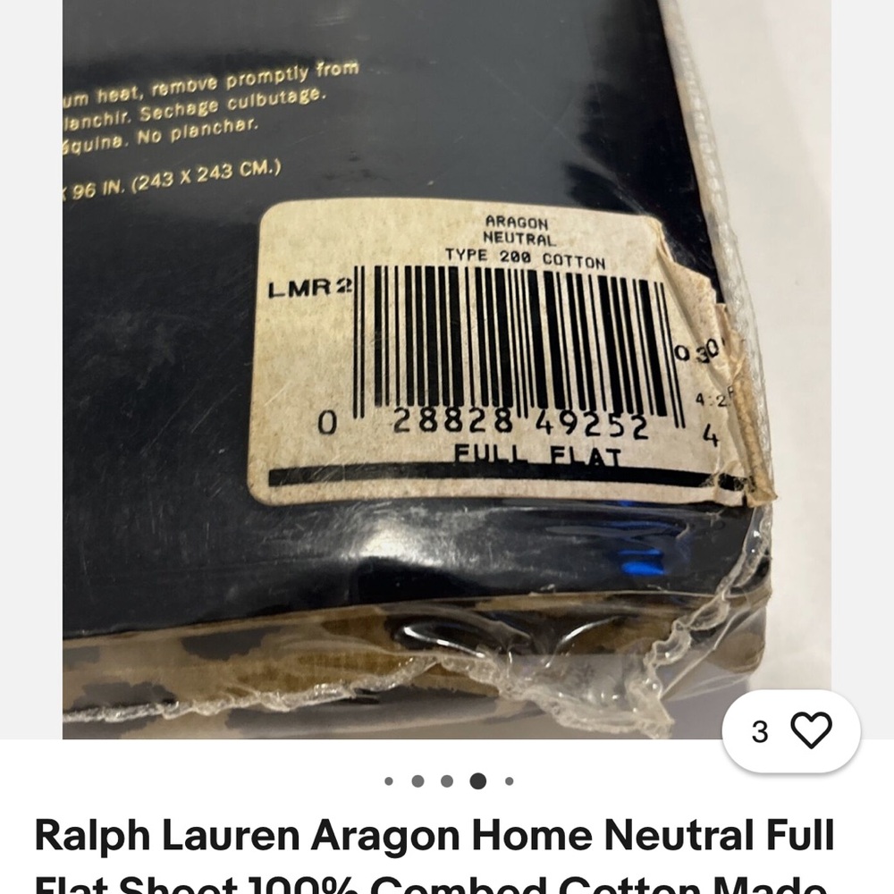 Ralph Lauren Home Aragon full flat leopard sheet. Only one.  Classic.  New. - Picture 3 of 6